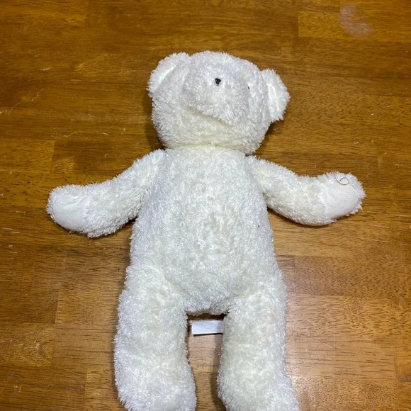 Pottery Barn Kids Fuzzy White My First Bear Plush Teddy 14” Toy PBK